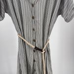 Sanctuary  Black White Striped Mini button front shirt Dress S neutral casual Photo 3