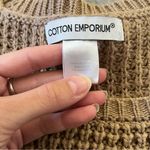 Cotton Emporium  Textured Knit Sweater in Brown Photo 2