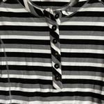 Adventura Organic Cotton Henley Long Sleeve Black White Striped Top Size XS Photo 2