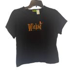 Vintage 90s Halloween Town Nostalgic Large Wicked‎ Witch Graphic Black T Shirt Photo 0