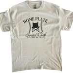 Gildan Home Plate Baseball Social Club X-Large Women’s Sand T-Shirt Short Sleeve Photo 1