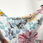 Woman Within Plus Size 30/32 Tank Top 3X Floral Sleeveless V Neck Spring 1491 Photo 2