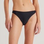 Quince NWT Black Italian Low-Rise Bikini Bottom Sz M Photo 0