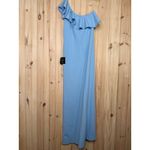 Lulus NWT  Last Forever Powder Blue One-Shoulder Ruffle Maxi Dress Banquet Sz XL Photo 5