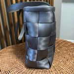 Harveys Y2K Seat Belt Woven Zipper Closure Gray Tote Shoulder Handbag Photo 4