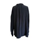 Vince Black Silk Long Sleeves Blouse Women's Top Size Large | 70-17 Photo 1