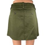 Aritzia Sunday Best Women's Green Khaki Pleated Zipper Mini A-Line Skirt Size 4 Photo 2