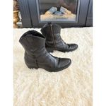 Born Black Leather Ankle‎ Boots Western Cowboy Cowgirl Lace Up Zip Women 9 Photo 3