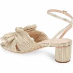 Loeffler Randall Dahlia Ankle Strap Knotted Sandal in Platinum Size 5 Photo 1