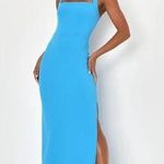 Lulus Glamorous Dedication Blue Sleeveless Column Maxi Dress Size 556 Photo 0