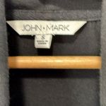 John Mark  Cowl Neck Trapeze Tunic Top S Black Red Button Detail Knit Long Sleeve Photo 3