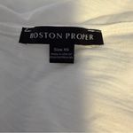 Boston Proper  white sleeveless surplice faux wrap top cotton modal size XS NWT Photo 4
