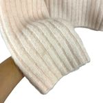 ZARA Cream Light Pink Wool Alpaca Blend Ribbed Knit Turtleneck Sweater Medium Photo 15