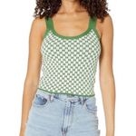 Abercrombie & Fitch Green Knit Jacquard Crop Tank Top Photo 0