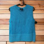 Anchor Blue Vtg Y2K  Turq Juniors XL Crewneck Pullover Sweater Cropped Tank USA‎ Photo 1