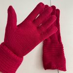 EUC women’s pink soft knit foldable warm winter gloves one size‎ Photo 1