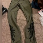 Johnny Was  Rita embroidered leggings olive green xs Photo 3