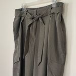 Chico's Chico’s Green Cargo Pockets Elastic Waist Tie Belt Pants ~ Size 2R (US 12R) Photo 2