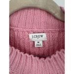 J. Crew Cotton Blend Cable Knit Mock Neck Sweater Women Medium Pink Preppy Photo 2