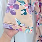 Victoria's Secret Women’s Vintage 70's  Gold Label Pink Floral Midi Robe Size P/S Photo 2