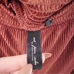 Urban Outfitters  Pleated Rust Shiny Pants Elastic Waistband Photo 2