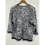Cathy Daniels Womans Cathy Daniel’s Animal Print Pullover Sweater XL Multicolor Studs Photo 1