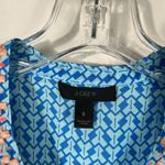 J.Crew Neon Embroidered Sleeveless Silk Blend Geometric Patterned Blouse 6 Photo 2