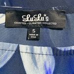 Lulus  Through The Fields Navy Blue Floral Print Lace Up Back Dress ~ Women's SM Photo 8