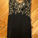 Jump Black beaded & sequins mermaid prom formal strapless gown Photo 3