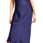 ASTR  the‎ Label Women's Size XS Zola Smocked Bodice Midi Sheath Dress Navy NEW Photo 0