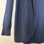 Lucky Brand ⭐️ navy blue zigzag knit cocoon style wool blend cardigan size small Photo 4