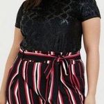 Torrid Black Snake Print Velvet High Neck T-Shirt Tee Top $39.50 EUC 1X Photo 0