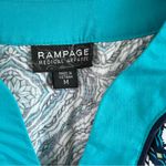 Rampage  Medical Apparel Women’s Teal Cotton Scrub Top Photo 4