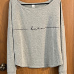 Burn Boot Camp Women’s Lightweight Gray Cropped Sweatshirt Large Photo 0