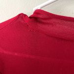 Eileen Fisher lightweight red cardigan knit classic comfortable style large Photo 6