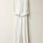Scandal Sleeveless Spaghetti Strap Scoop Neck Blouson Maxi Dress White Women's M Size M Photo 0