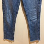 AGOLDE Riley High Rise Straight Asymmetrical Frayed Raw Hem Crop Jeans Size 25 Photo 8