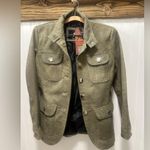 Jild Olive Green Leather Military Style Blazer Jacket Sz S NWT Photo 1