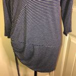 Jessica Simpson  Blue, Gray Stripe Slant Hemline Maternity Tunic 3/4 Sleeve Sz XL Photo 3
