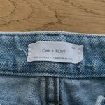 Oak + Fort  - Straight Leg Jean with Cutout in Blue Photo 4