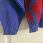 Jamknits Women's Purple Floral Medium Sweater VTG 80s Made In USA Photo 3