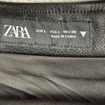 ZARA  Faux Leather Corset Top Belted Asymmetrical Zip Black Womens Size L NWOT Photo 1