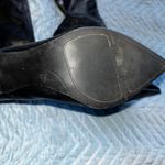 Black Leather Knee High Heels Size 6 Photo 2