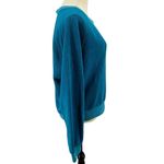 Vans Women's Sweatshirt Teal Blue Monochromatic Logo Pullover Size Xlarge Photo 3