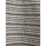 Vintage Y2K Cropped Striped Knit Tee Neutral Tan Black White Metro 202 New York Photo 2