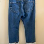 ZARA Women’s The Folded Up White Cuff Straight Leg Jeans Photo 1