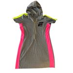 FILA Soulmate Hooded Hoody athletic Dress. Neon. Size medium. EUC Photo 1