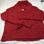 Ambiance Red Knit Cardigan Photo 7