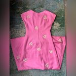 Vintage handmade 50/60s pink beaded cap sleeve formal maxi dress, size small Photo 13
