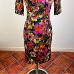 Erdem Floral 3/4 Sleeve Midi Dress Pink Size 8 Photo 3